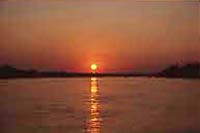 ザンベジ川の夕日